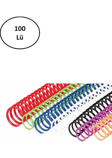 4:1 16 mm Helezon Spiral 100 Lü Şeffaf Tel