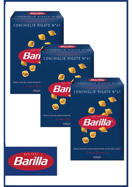 Conchiglie Mini Midye Makarna 500 G x 3 Adet Tek Ebat