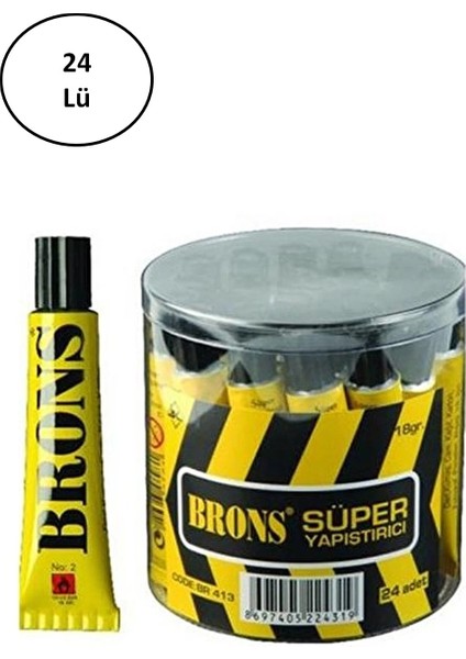 Sıvı Yapıştırıcı Solventsiz Süper No:2 18 gr Br 413 24'lü