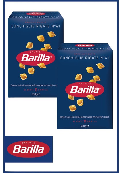 Mini Midye Makarna (Conchiglie Rigate) 500 gr x 2 Adet Tek Ebat