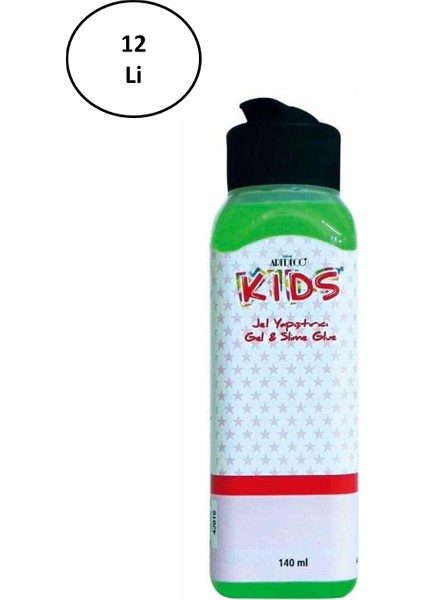 Yeşil Jel ve Slime Yapıştırıcı 140 ml 12'li