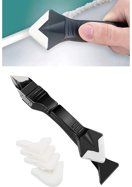 3'ü 1 Arada Fayans Derz Dolgu Kazıyıcı Sıyırıcı Silikon Sökücü ve Uygulayıcı Aparatı modelleri