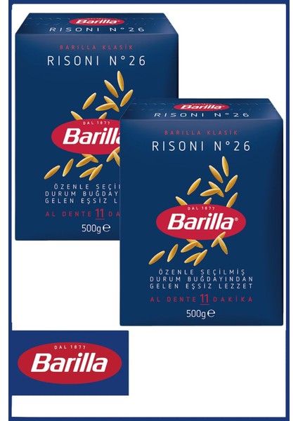 Arpa Şehriye (Risoni) 500 gr x 2 Adet Tek Ebat