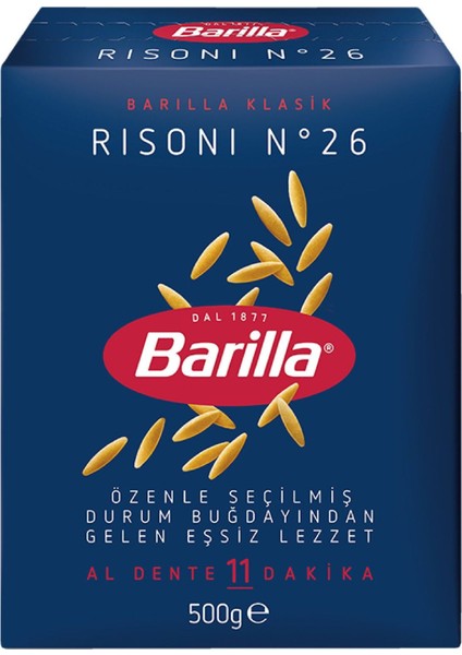 Arpa Şehriye (Risoni) 500 gr x 2 Adet Tek Ebat
