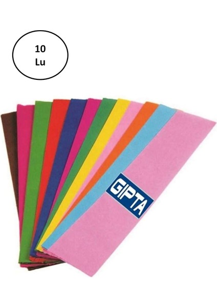 Renkli Krapon Kağıdı 50CM x 2mt Karışık (10 Lu Paket)