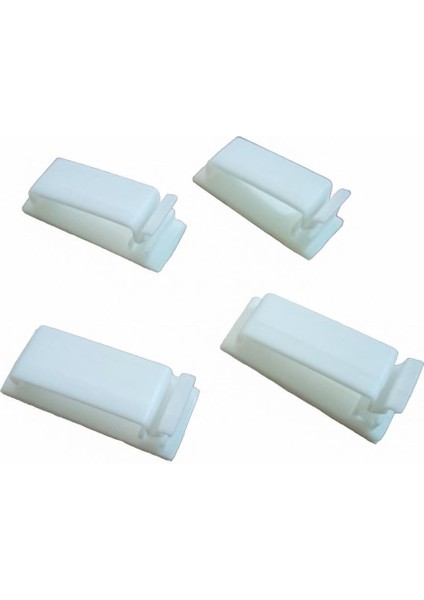 4 Adet Beyaz Renk Yapışkanlı Kablo Toplayıcı Masa Kablo Düzenleyici Klips Duvara Sabitleyici Aparat