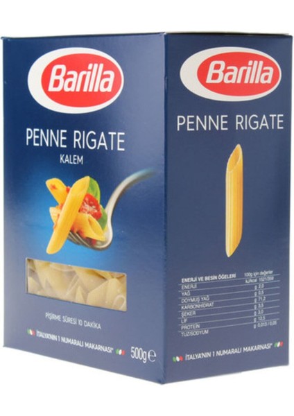 Kalem (Penne Rigate) Makarna 500 gr * 2 Adet Tek Ebat