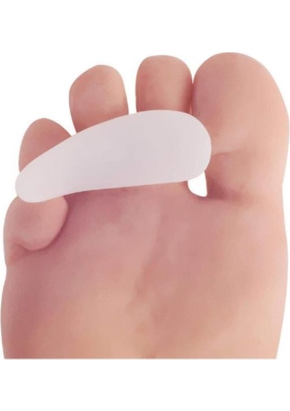 2 Çift 3 Parmağa Geçen Çekiç Ayak Parmak Düzeltici Makaralı Silikon Parmak