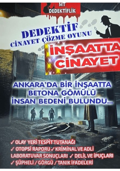 Dedektiflik Cinayet Çözme Oyunu - Inşaatta Cinayet