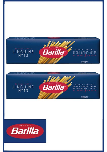 Linguine (Yassı) Spagetti Makarna No.13 500 gr x 2 Adet Tek Ebat