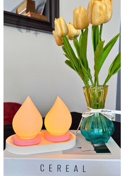 Alev Figürlü Tealight LED Mum Lamba