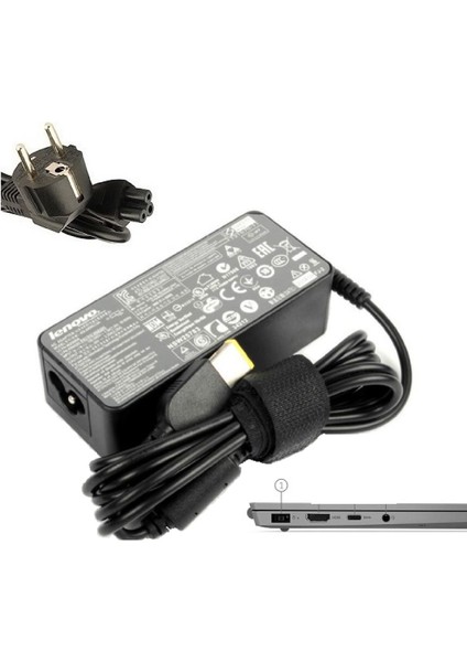 Orjinal 20V 2.25A 45W USB Tip Notebook Adaptörü ADLX45DLC3A