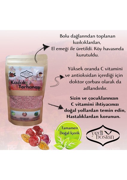 Yedibostan Kızılcık Tarhanası 250 gr