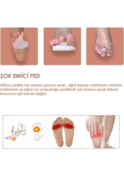 Silikon Metatarsal Ayak Pedi Kadın Erkek Parmak Halkalı Ön Ayak Destek Koruma Pedi