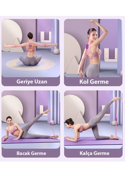 Mor Pilates Direnç Lastiği Ipi Vücut Şekillendirici Kelebek Direnç Lastiği Güç Lastiği 1 Adet indirimleri