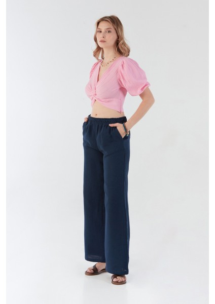 Önü Düğümlü Balon Kol Bluz modelleri