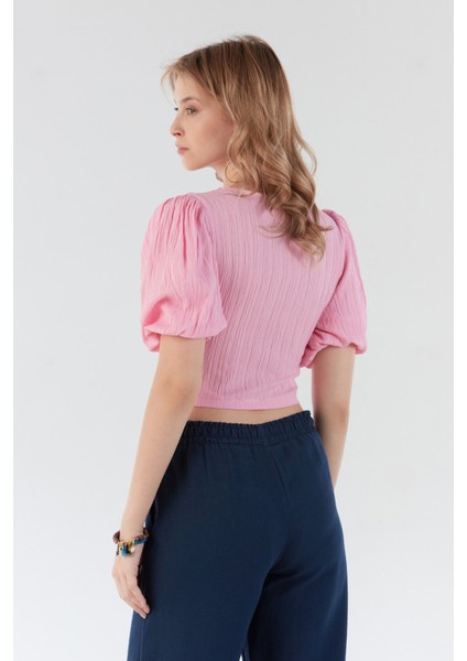 Önü Düğümlü Balon Kol Bluz fırsatları