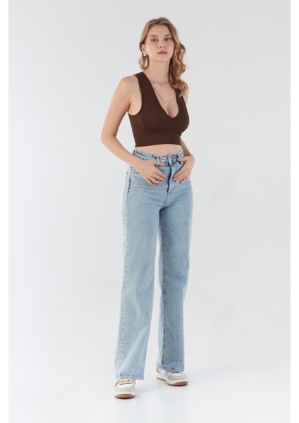 Fitilli V Yaka Seamless Crop Body