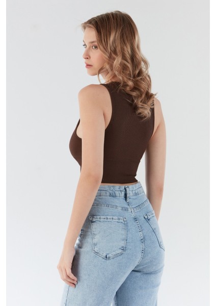 Fitilli V Yaka Seamless Crop Body