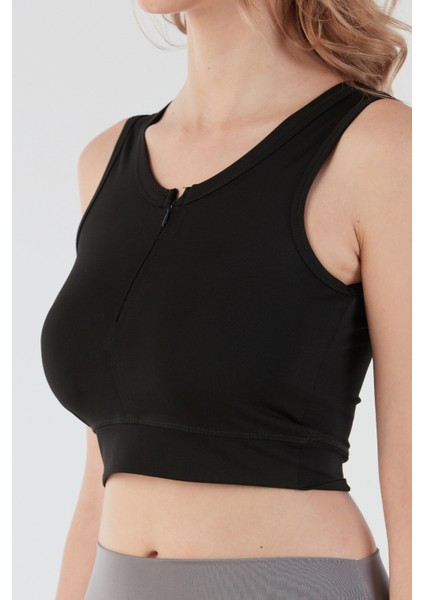 Basic Önü Fermuarlı Crop Body fırsatları