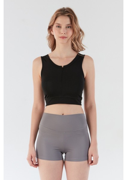 Basic Önü Fermuarlı Crop Body indirimleri