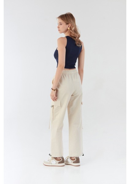 Beli Lastikli Paraşüt Kumaş Stoperli Jogger Pantolon