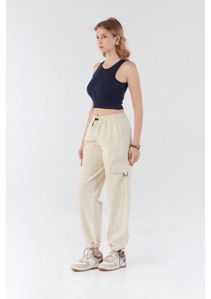 Beli Lastikli Paraşüt Kumaş Stoperli Jogger Pantolon