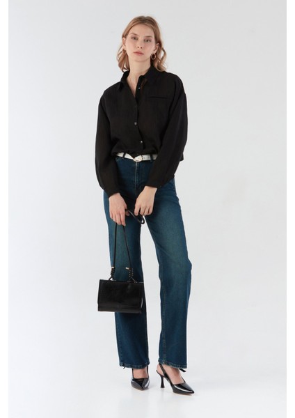 Basic Beli Lastikli Cep Detaylı Gömlek modelleri