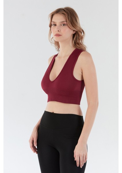 Fitilli V Yaka Seamless Crop Body