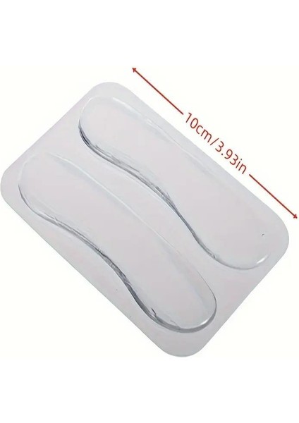 Ayakkabı Vurma Önleyici Şeffaf Silikon Topuk Yastığı 2 Çift