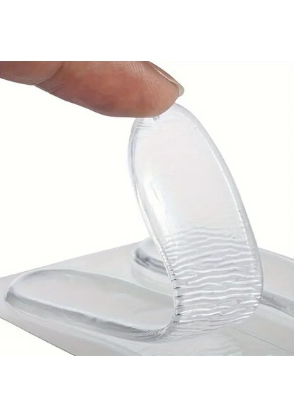 Ayakkabı Vurma Önleyici Şeffaf Silikon Topuk Yastığı 2 Çift