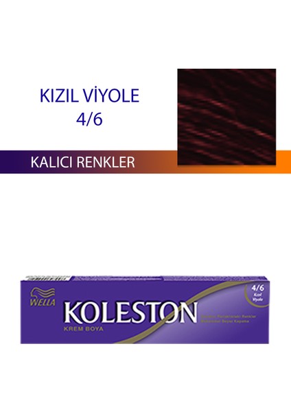 Tüp Boya Saç Boyası Kızıl Viyole 4/6