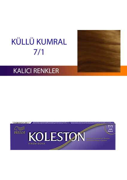 Tüp Boya Saç Boyası Küllü Kumral 7/1