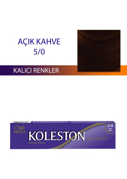 Tüp Boya Saç Boyası Açık Kahve 5/0