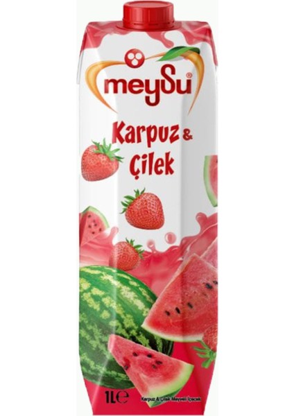 Karpuz-Çilek Meyve Suyu Içecek 1 Lt X12 Adet Tek Ebat