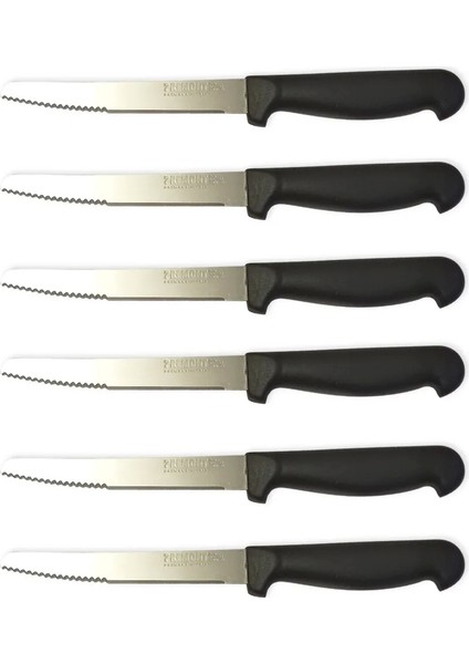 Premont Italyan 6 Lı Tırtıklı + Düz Meyve, Sebze Bıçağı 11,5 cm
