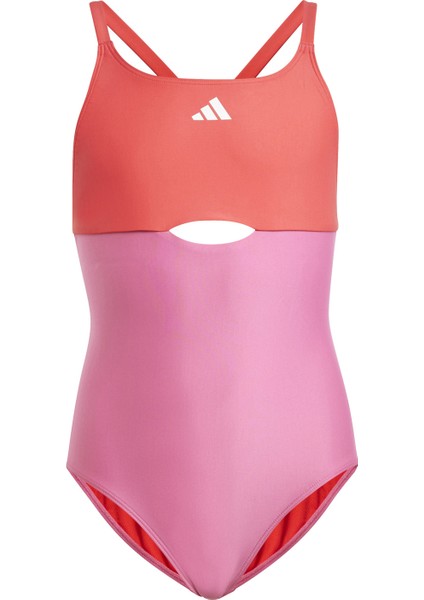 Kırmızı - Pembe Kız Çocuk Mayo JE4419-X Back Cb St Gy