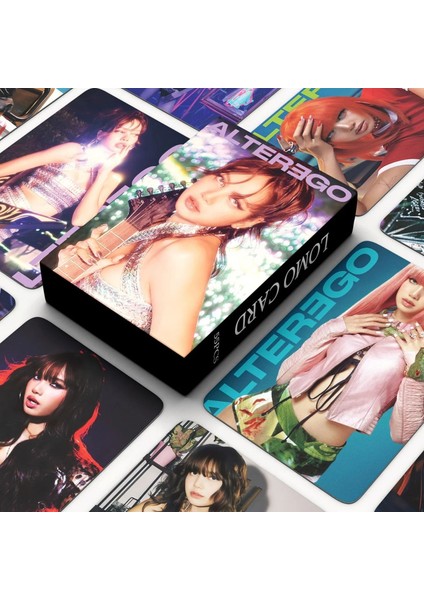 Blackpınk Lisa '' Alter Ego '' Çift Yön Baskılı Lomo Card Seti