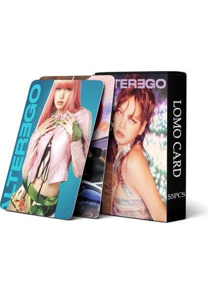 Blackpınk Lisa '' Alter Ego '' Çift Yön Baskılı Lomo Card Seti modelleri