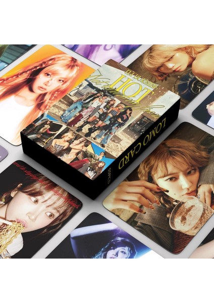 Le Sserafım '' Hot '' Çift Yön Baskılı Lomo Card Seti