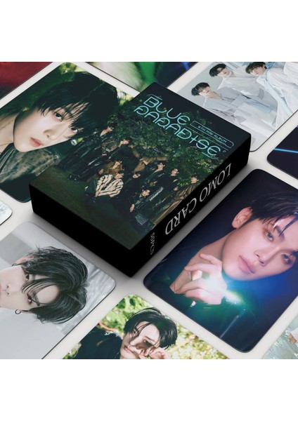 Zerobaseone '' Blue Paradise '' Çift Yön Baskılı Lomo Card Seti
