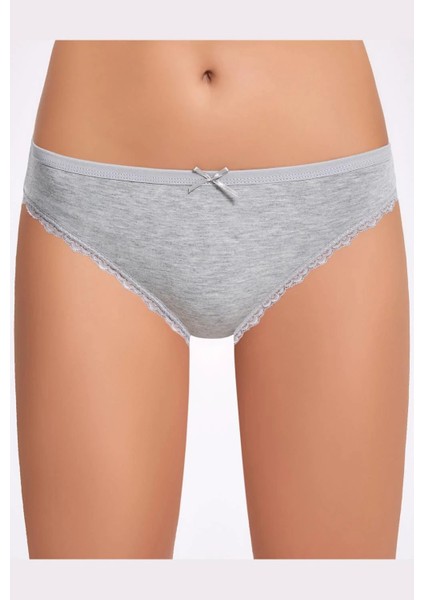 Melanjlı Dantelli Kadın Bikini Külot 3 Adet