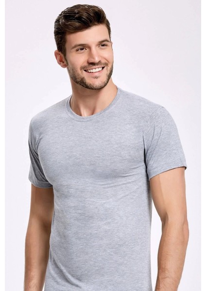 Gri O Yaka Erkek Atlet 3 Adet