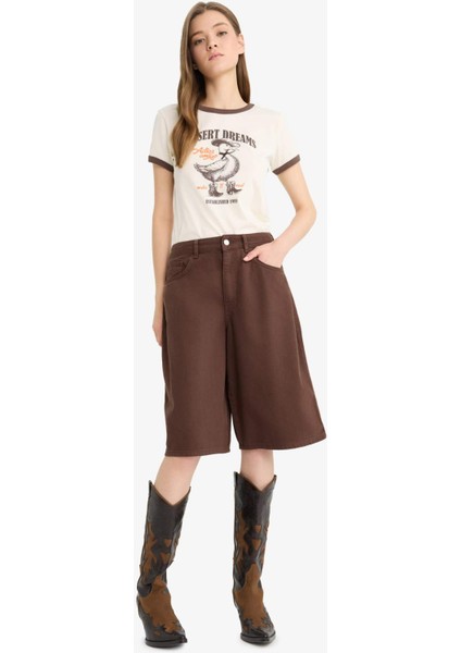 Coool Normal Bel Kısa Paça Gabardin Bermuda F3133AX25HS