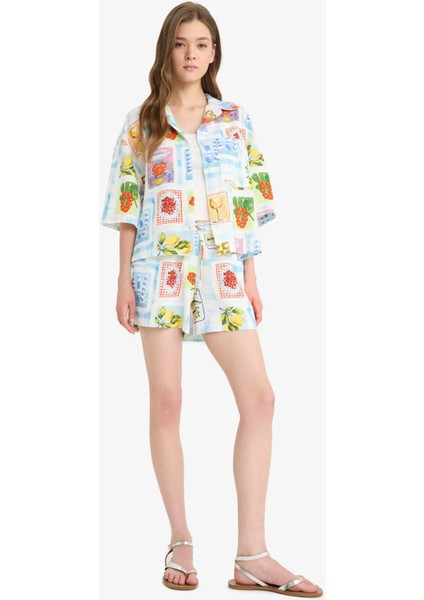 Coool A Kesim Normal Bel Kısa Paça Flamlı Pamuk Şort F2544AX25SM fiyatları