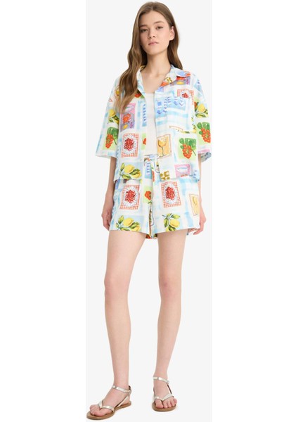 Coool A Kesim Normal Bel Kısa Paça Flamlı Pamuk Şort F2544AX25SM modelleri