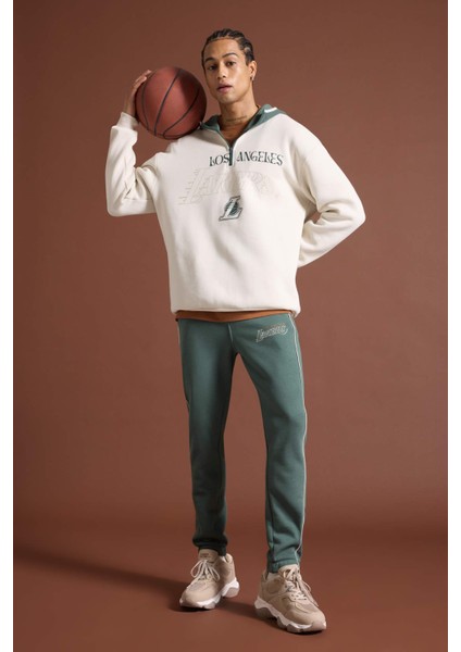 fit Nba Los Angeles Lakers Kalın Jogger Eşofman Altı Standart Fit Cepli Beli BAĞCIKLI A7230AX24WN