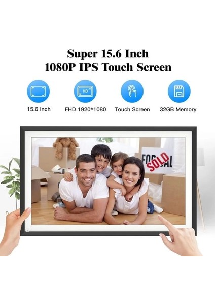 Büyük Dijital Resim Çerçevesi - 15.6 Inç 32 GB