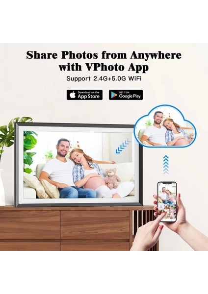 Büyük Dijital Resim Çerçevesi - 15.6 Inç 32 GB