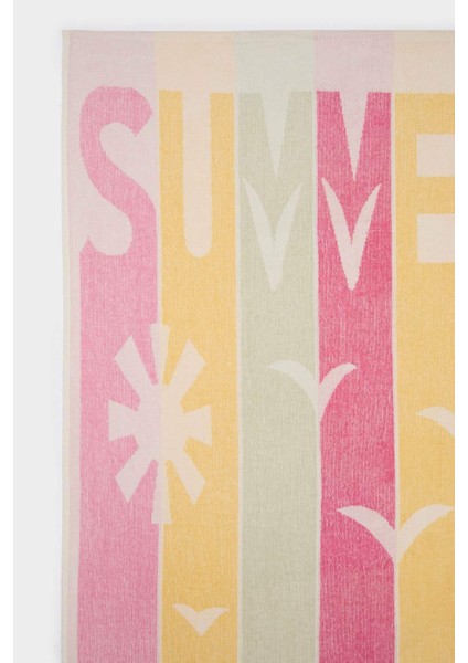 Kadın Desenli Pamuklu Plaj Havlusu C1152AX25SM fiyatları